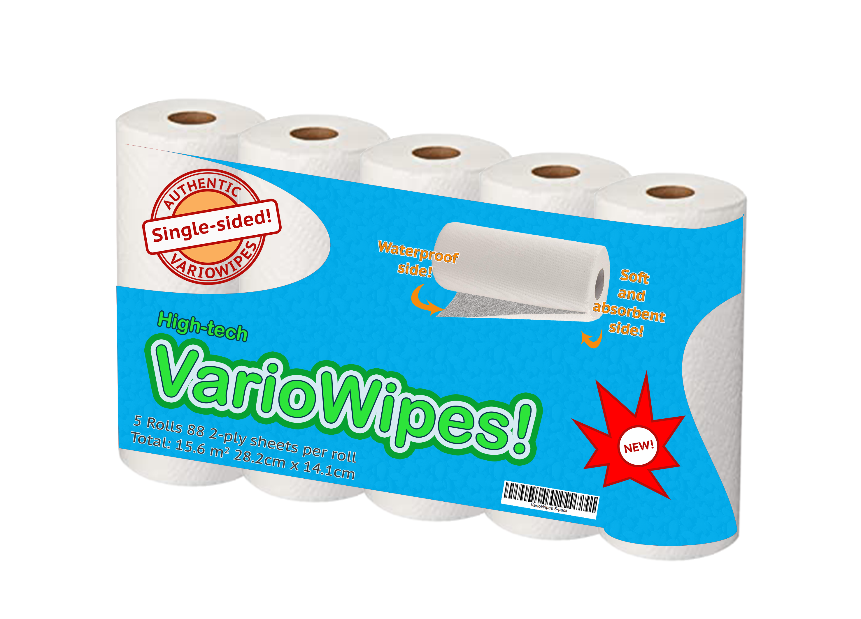 VarioWipes! Single-Sided Paper Towels 5-Pack