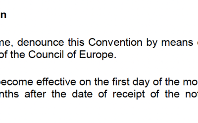 Article 80 – Denunciation