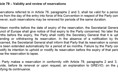 Article 79 – Validity and review of reservations