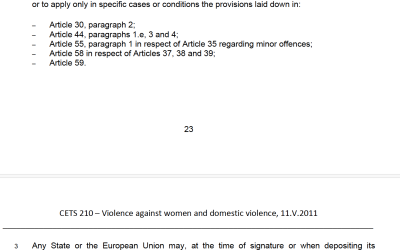 Article 78 – Reservations